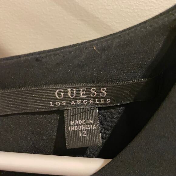 Guess Black Dress with Gold and Silver Beaded Arms Size 12 - Picture 5 of 8